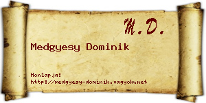 Medgyesy Dominik névjegykártya