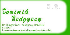 dominik medgyesy business card